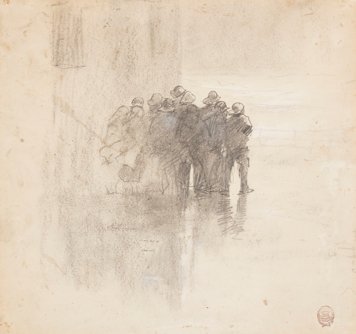 Fishermen in Oilskins Cullercoats England 1881