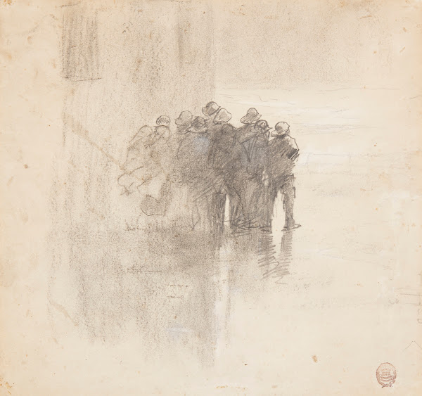 Fishermen in Oilskins Cullercoats England 1881