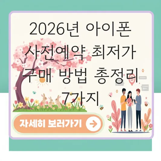 아이폰 사전예약 최저가 구매 방법