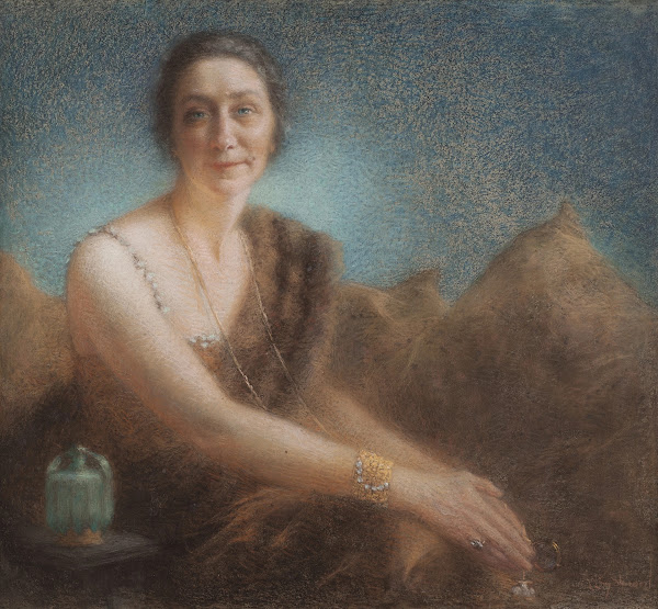 Elegant woman on a sofa