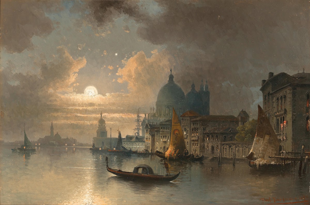 Venice a Moonlit Night in the Bacino 1894