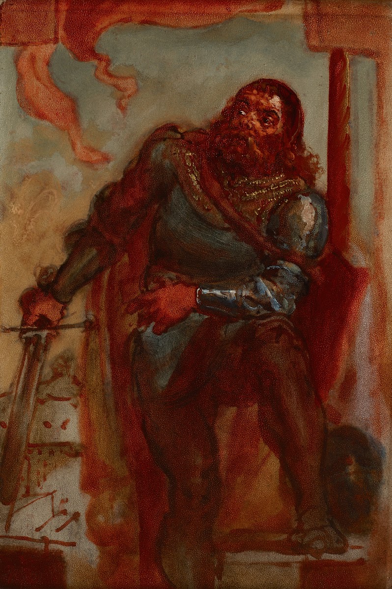 Sketch for the painting Wacław Wilczek during the defence of the Benedictine mon