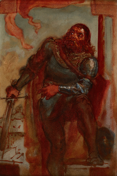Sketch for the painting Wacław Wilczek during the defence of the Benedictine mon