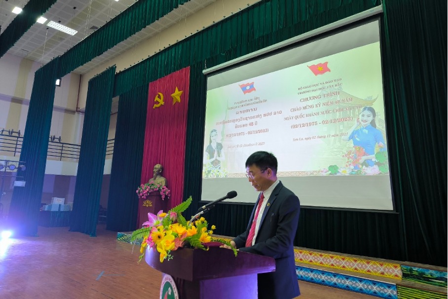Trường Đại học Tây Bắc tổ chức chào mừng Kỷ niệm 48 năm Ngày Quốc khánh Nước CHDCND Lào (02/12/1975 - 02/12/2023) cho lưu học sinh lào đang học tập tại Trường
