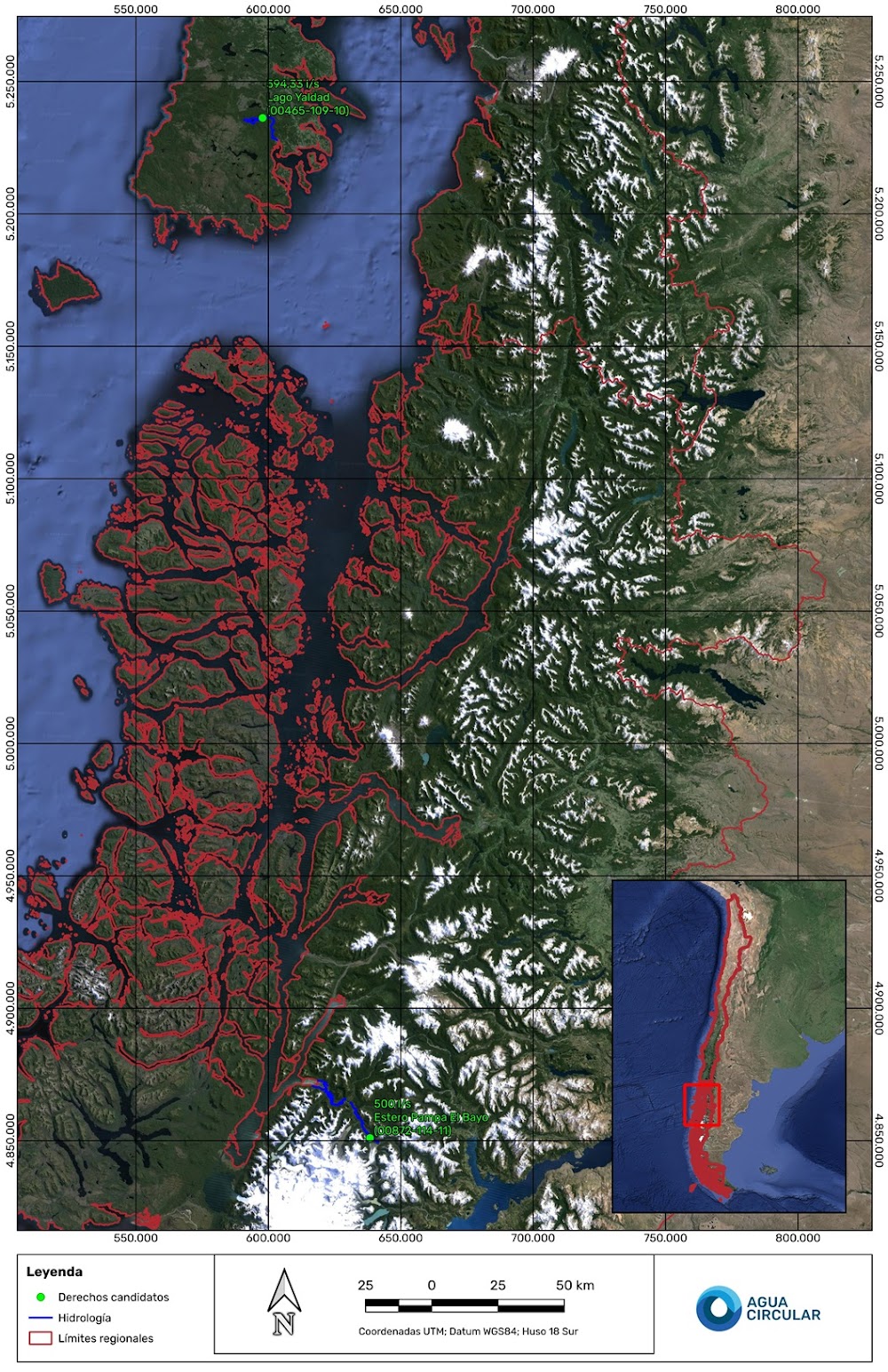 Plano zona sur austral