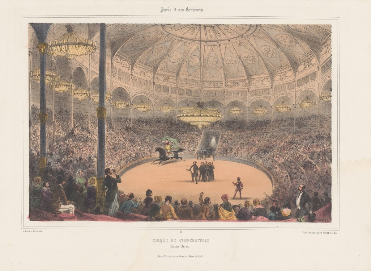 Cirque de limpératrice Champs Elysées 19th century