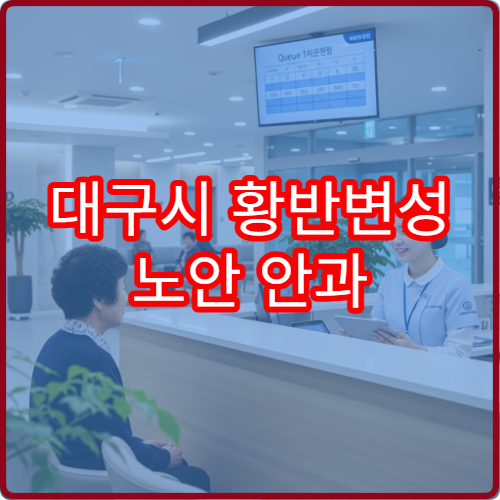 대구시 황반변성 노안 안과 주사치료 조기검진 병원