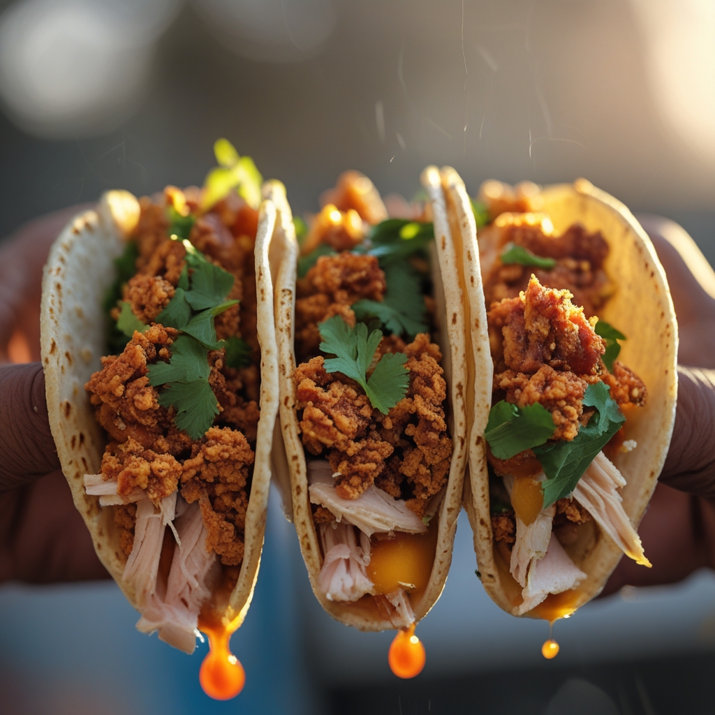 Final Cajun Turkey Tacos with Creamy Avocado Slaw