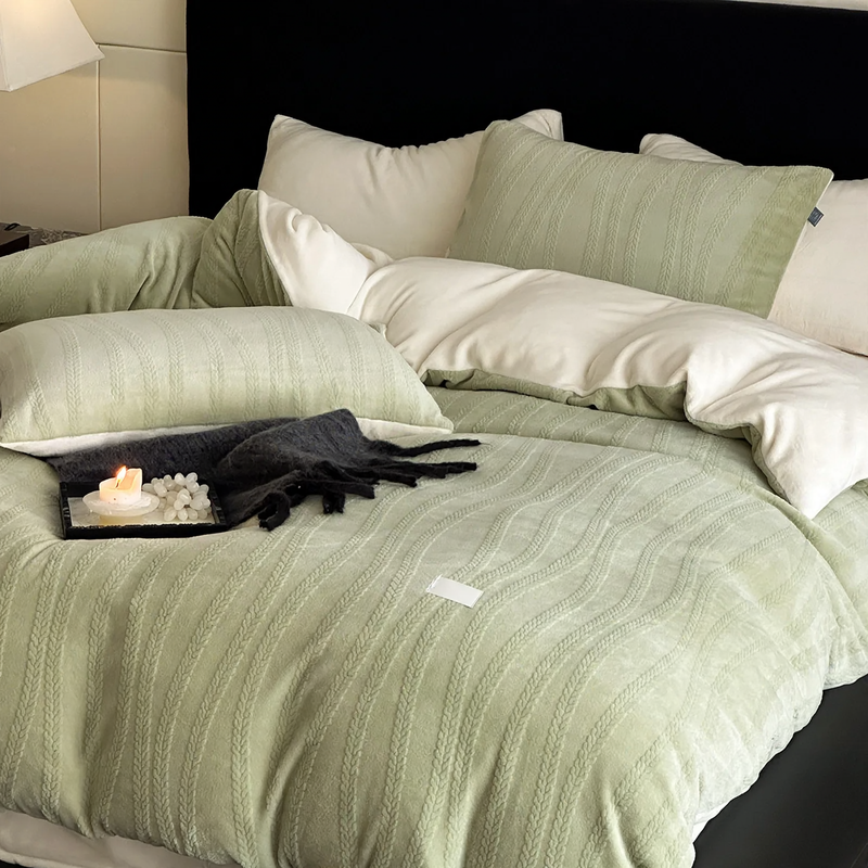 Fleece Bedding, 4-Piece, Anti-static, Winter