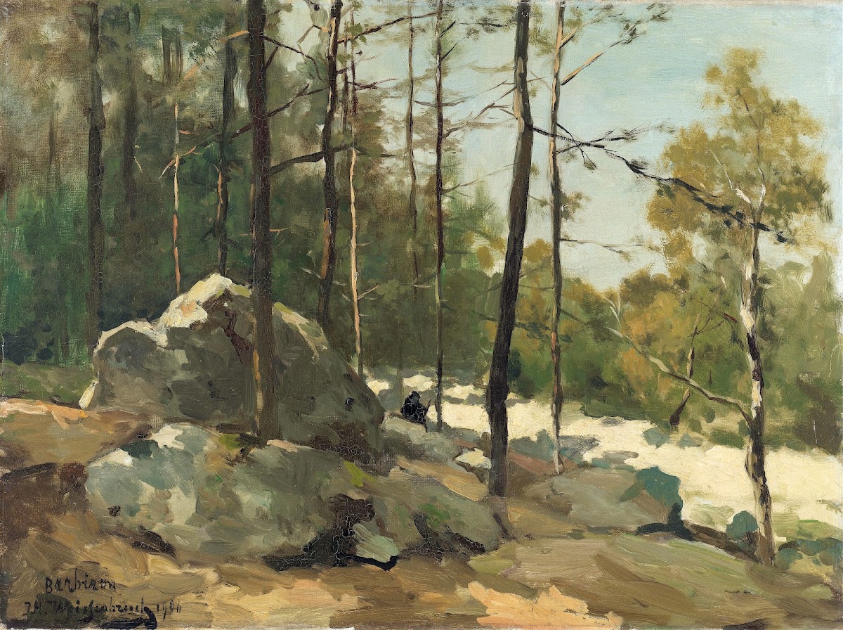 Wooded View near Barbizon 1900