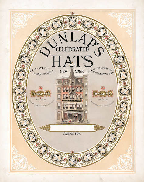 Dunlaps celebrated hats 1872