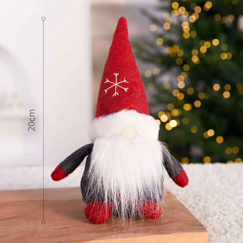 Decorative gnome figure with reindeer antlers