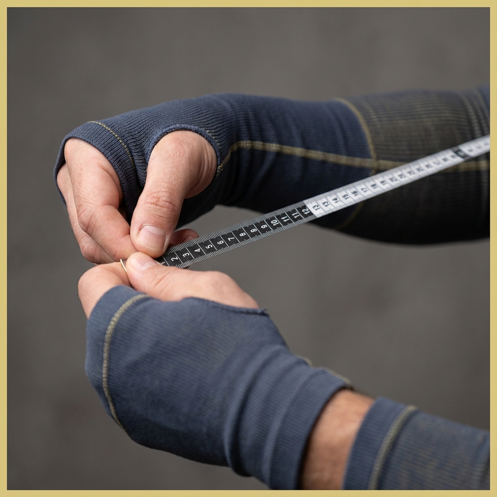 Close up of anonymous hands measuring fingertip to fingertip wingspan with tape measure for How Reach and Stance Affect Fight Analysis on a dark Funded Plays style background