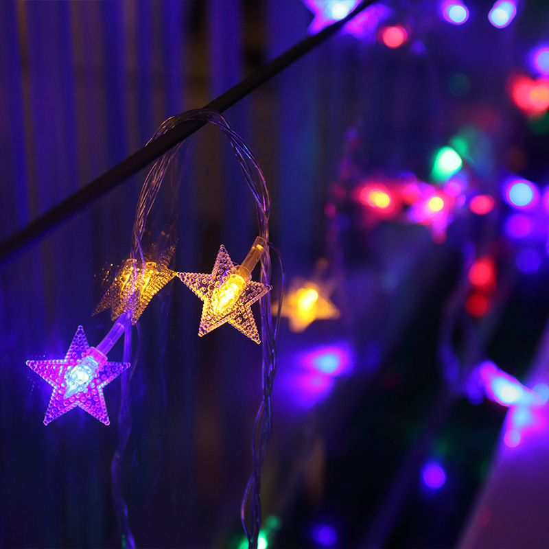 LED-Lichterkette mit Sternen, 40×40 mm, Modell RK8005