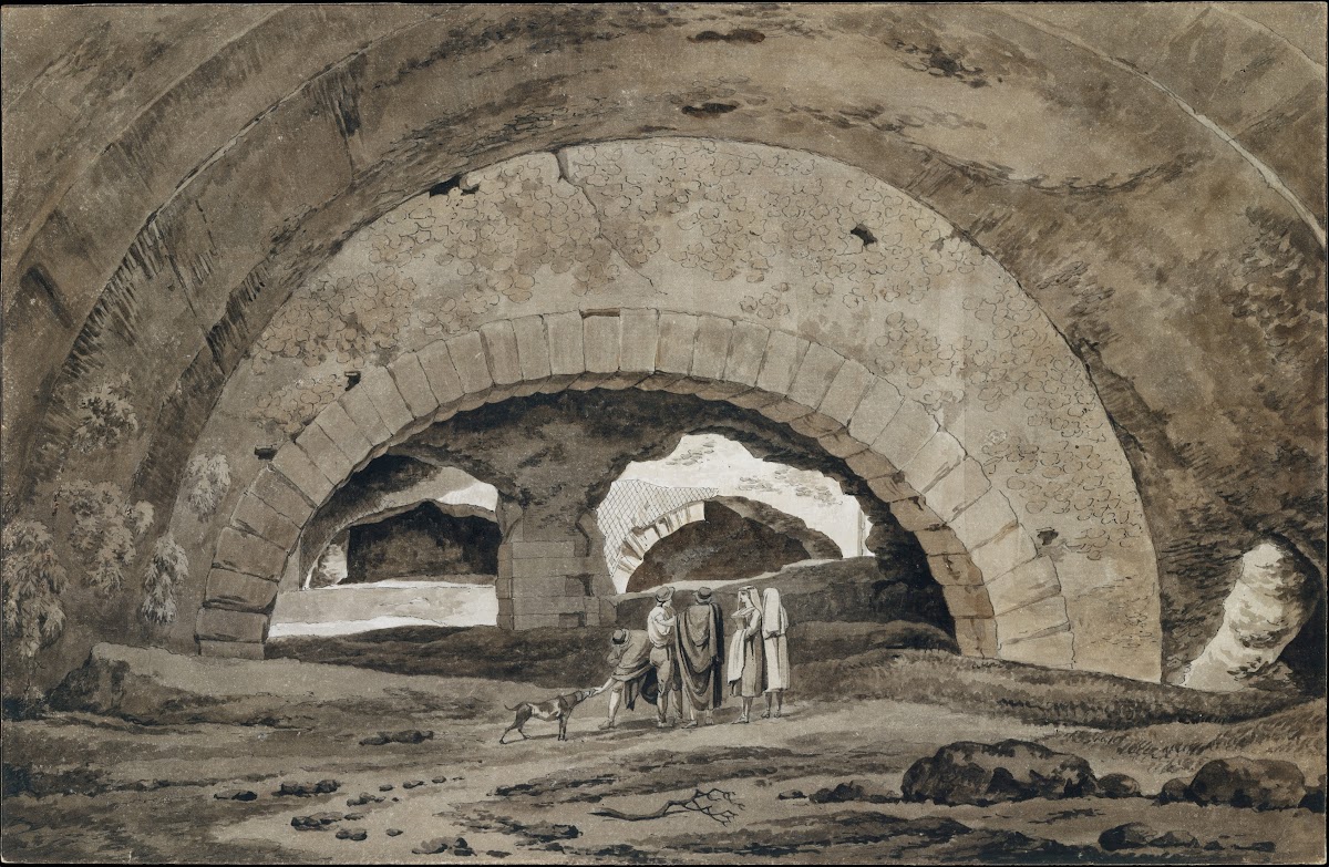 The Interior of the So called Stables of Maecenas at Tivoli 1793