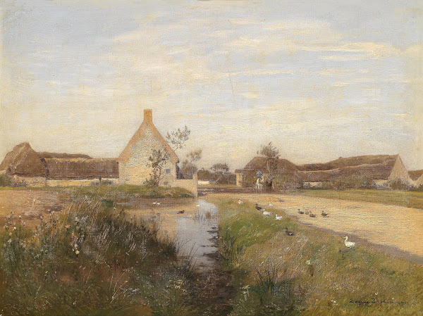 Eingang zum Dorf Cayeux 1891