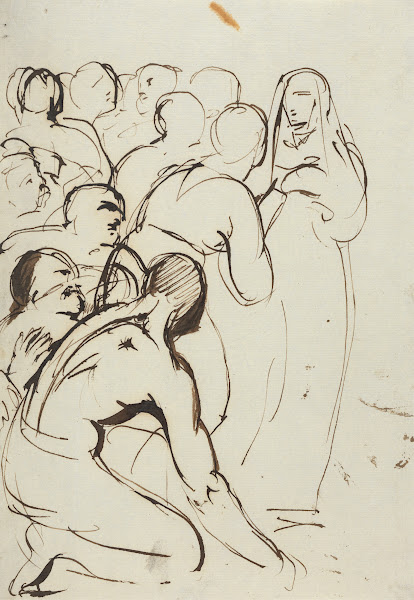 Study of a Group of Figures Kneeling and Standing