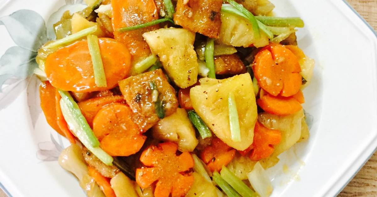 Chả cá xào chua ngọt dọn tủ