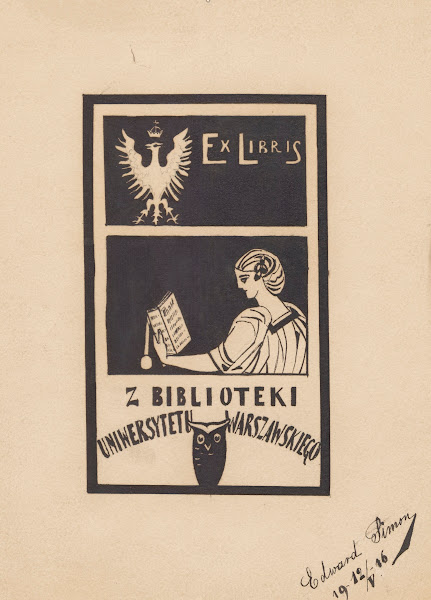 Design for aBookplate of the University of Warsaw Library 1916