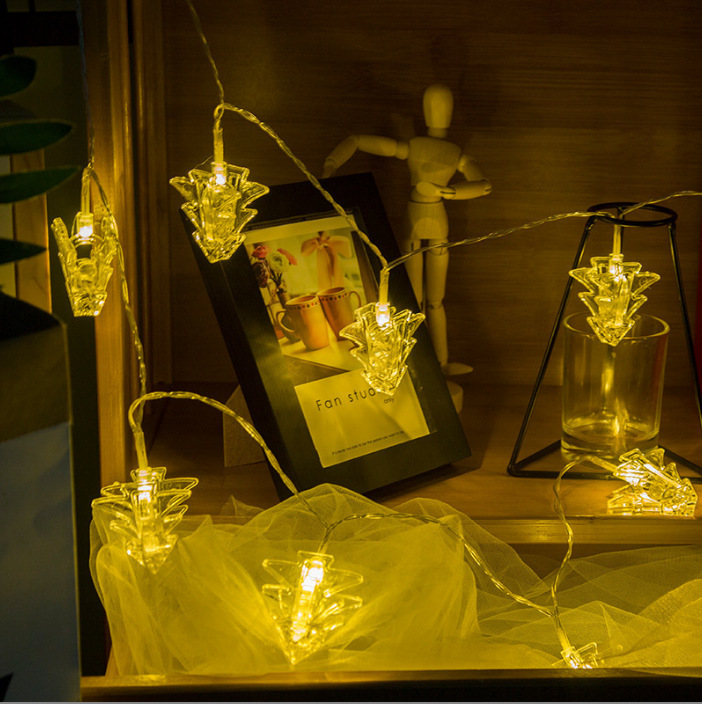 LED string lights with photo clips for decoration