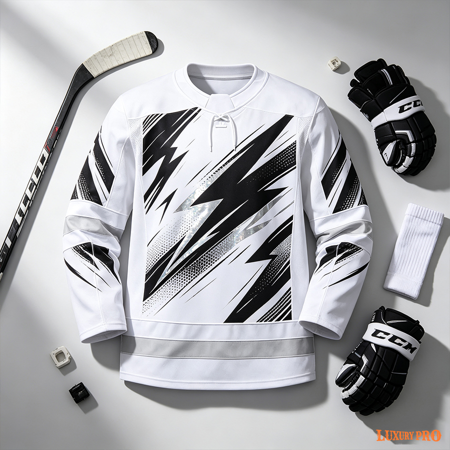 AOP TPT Crew Neck Knotted Ice Hockey Cardigan