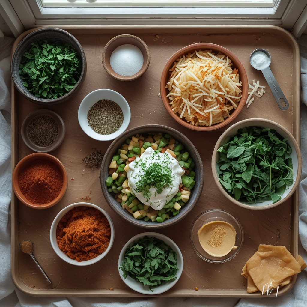 Ingredients for Hash Brown Breakfast Bowls - Easy Homemade Comfort Breakfast