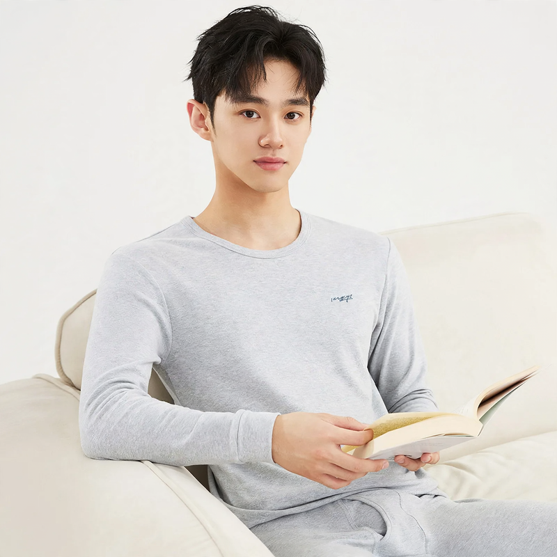 Men's Thermal Set, Cotton, Crew Neck