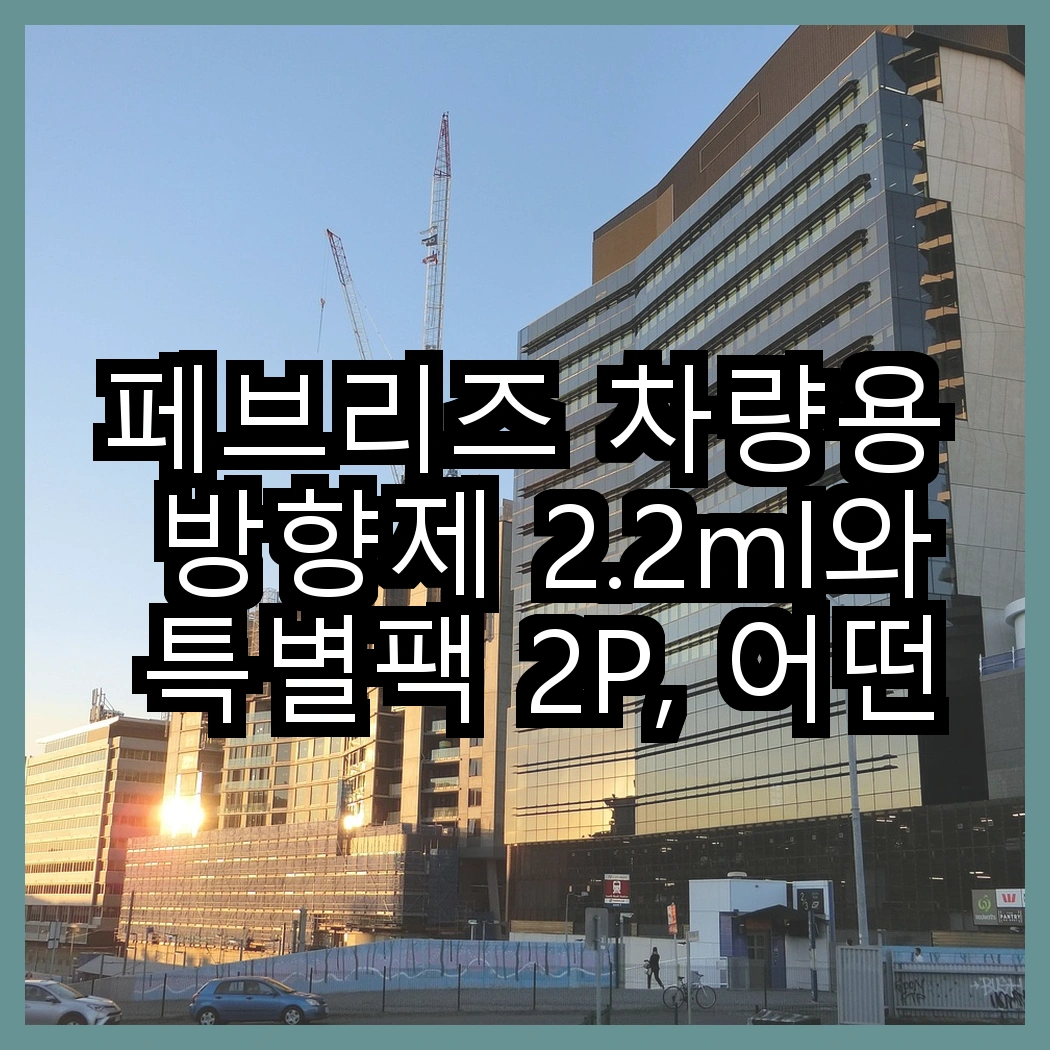페브리즈 차량용 방향제 2.2ml와 특별팩 2P, 어떤 향이 더 오래 지속될까? 썸네일
