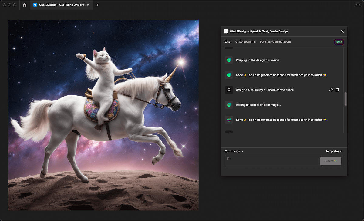 Captura de Chat2Design
