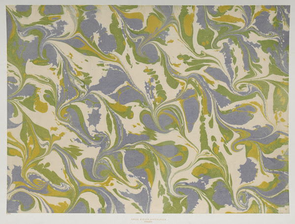Gezogenes Marmorpapier 1890   1910