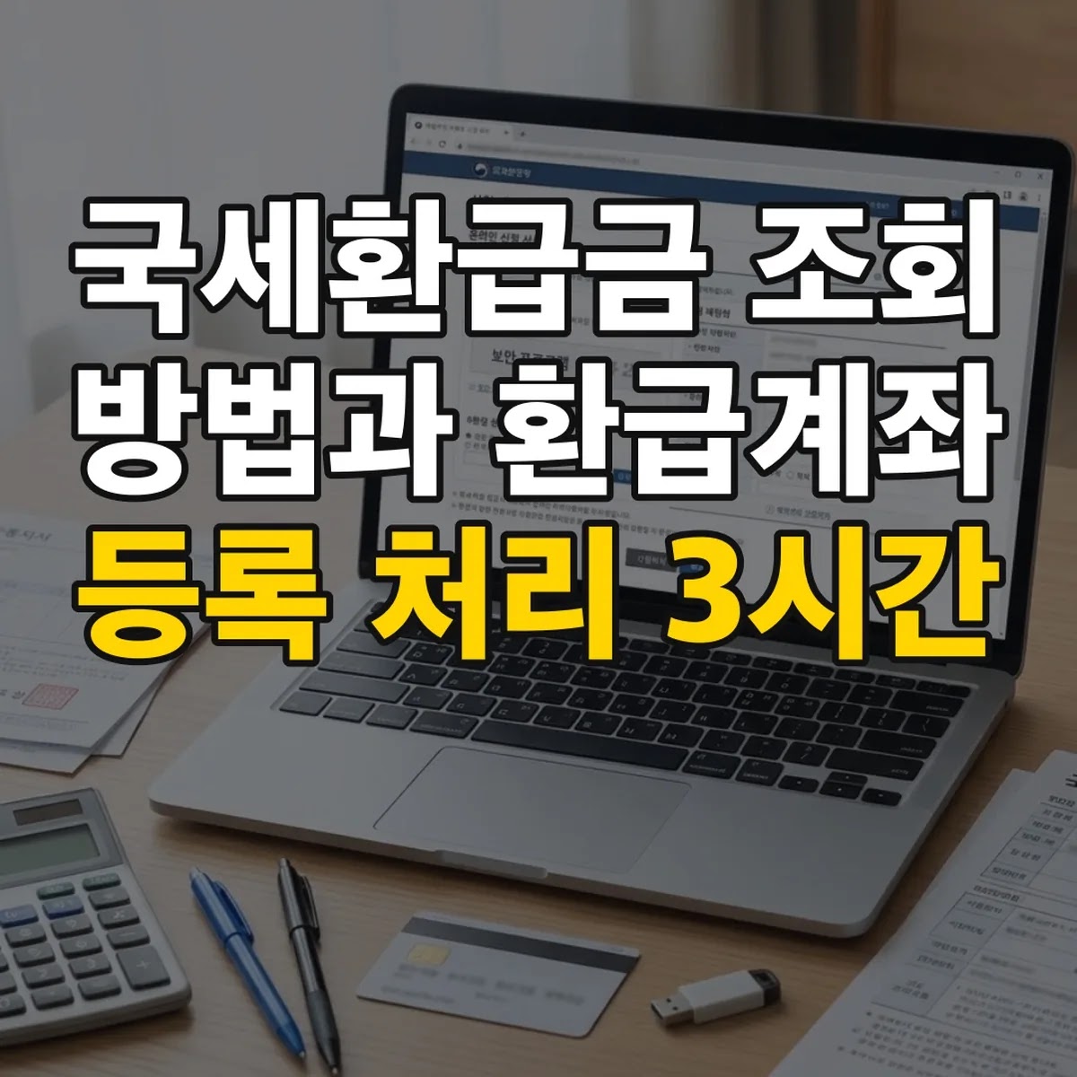 국세환급금 조회 방법과 환급계좌 등록 처리 3시간