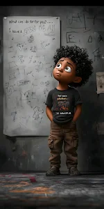 Thoughtful Cartoon Boy and the Complex Whiteboard Problem