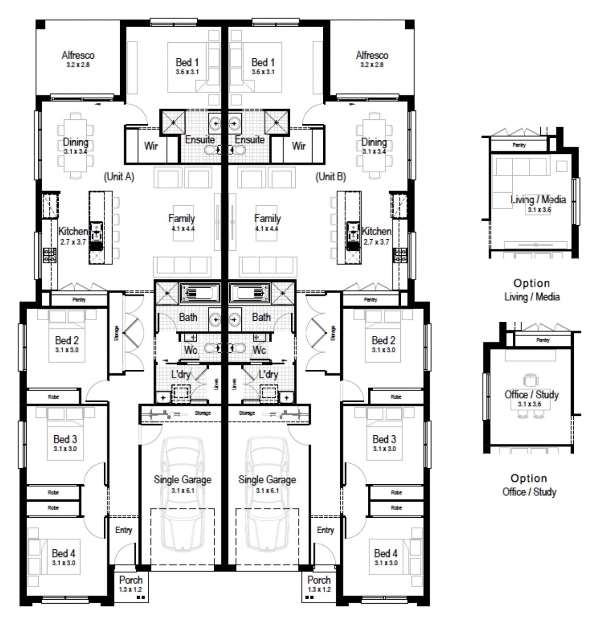 Duplex Investment Property in Wadalba, NSW (4.43% Yield) | Aus Investment Properties - Floor Plan 1