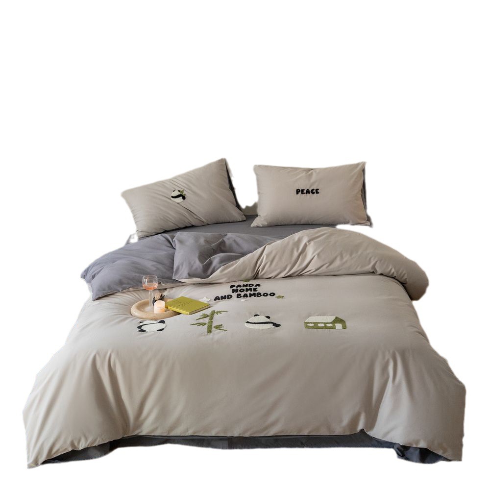 Verspieltes Baumwoll-Bettwäsche-Set mit Tiermotiven