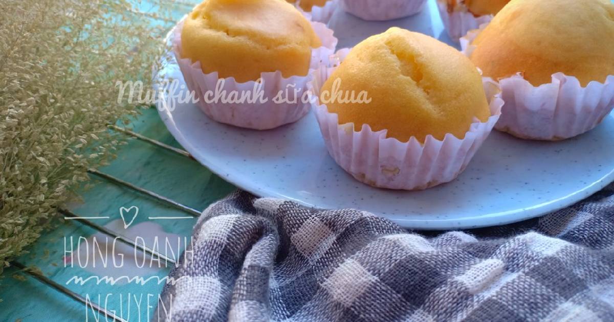 Muffin chanh leo sữa chua (không cần lò nướng)