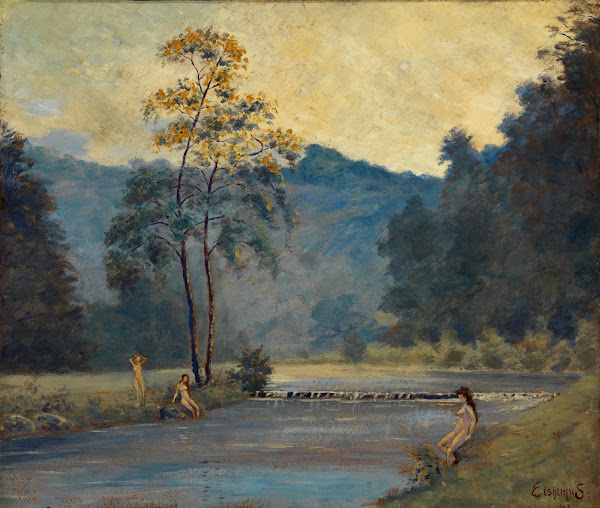 Three Girls and River 1907