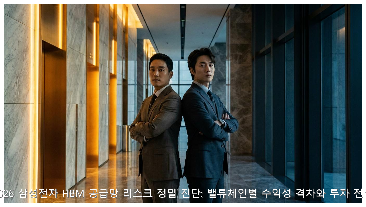 2026 삼성전자 HBM 공급망 리스크 정밀 진단: 밸류체인별 수익성 격차와 투자 전략 핵심 안내 및 분석 인포그래픽 (4)