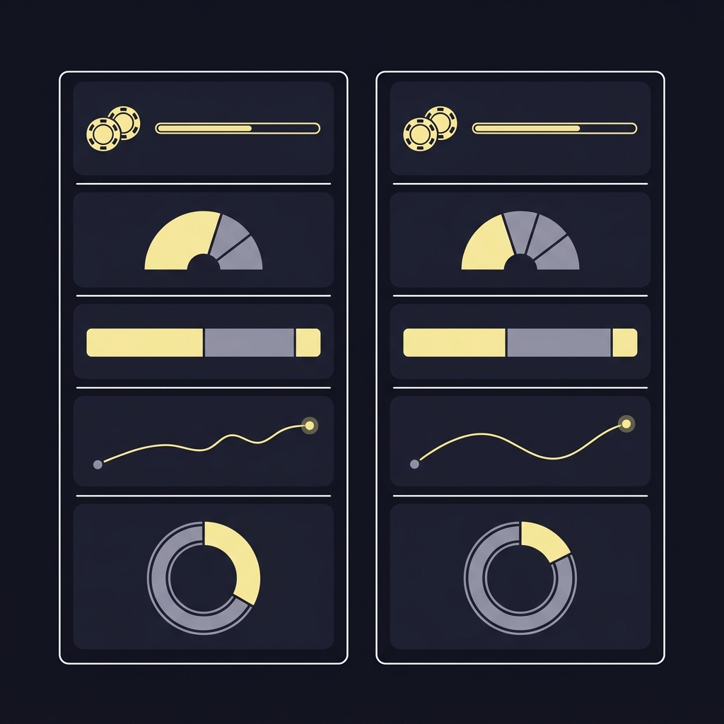 How to Compare Two Trades with Different Odds side by side vector table showing two minimalist cards with icons for odds implied probabilities normalized probabilities expected values and fractional Kelly