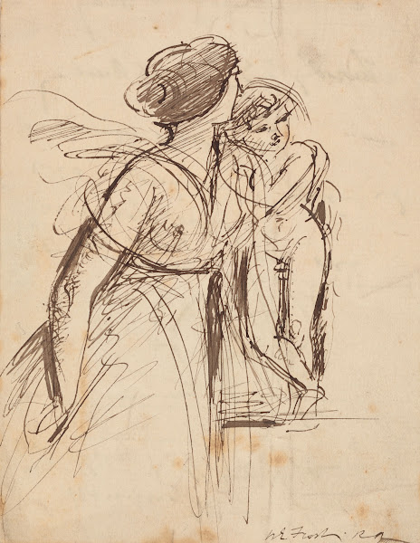 Sketch of a Woman and Child