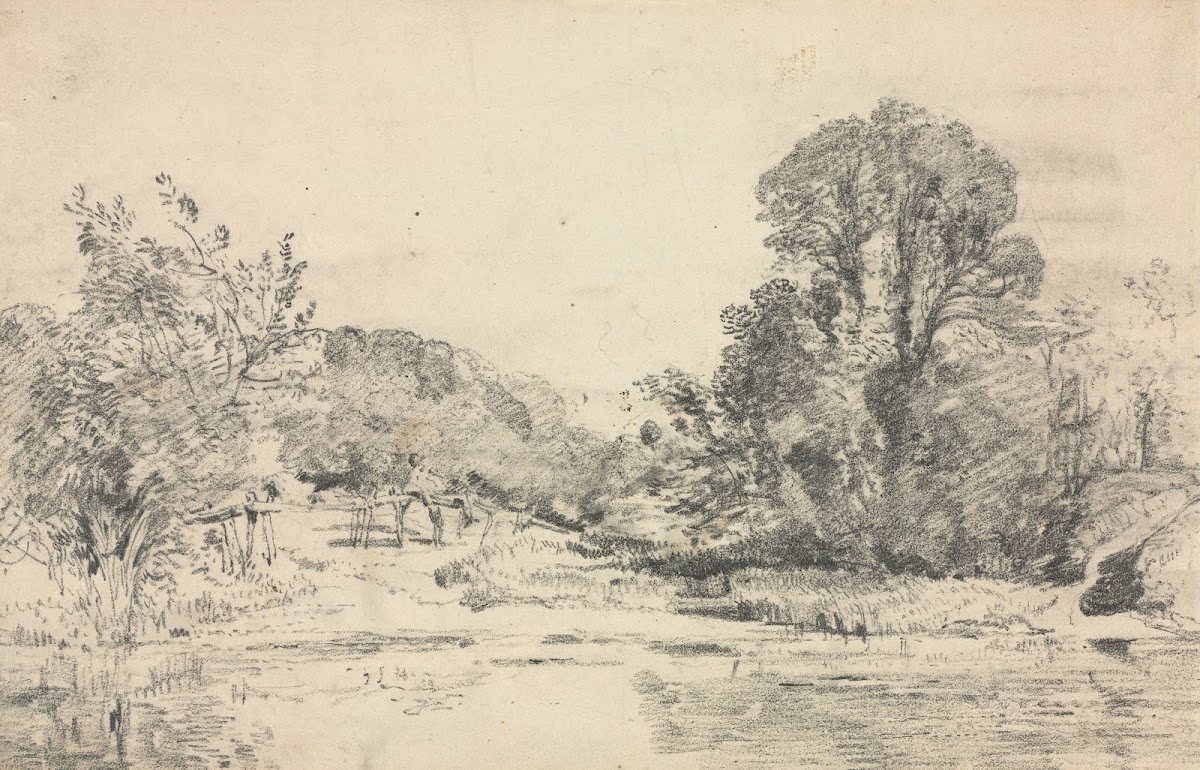 Landscape with Trees Surrounding a Pond c 180037