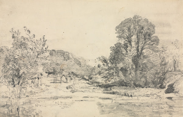 Landscape with Trees Surrounding a Pond c 180037