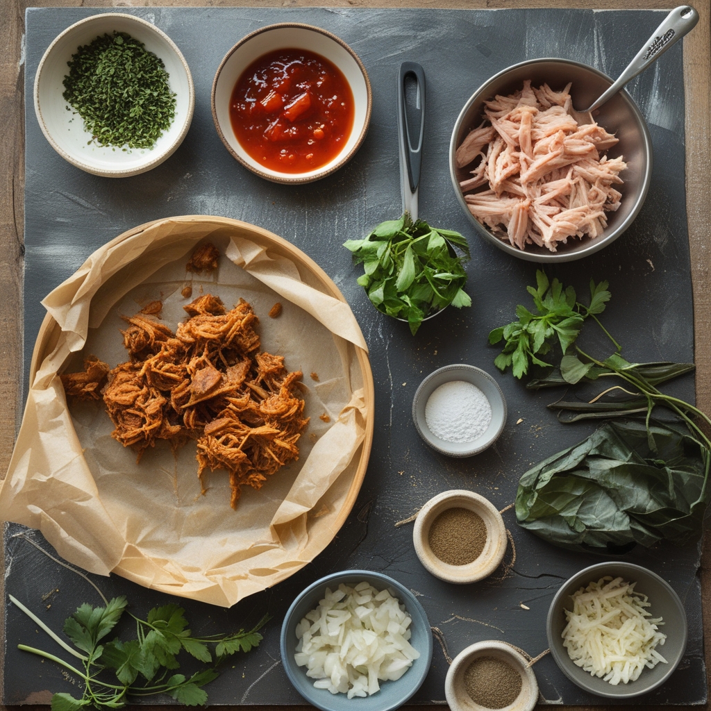 Ingredients for Juicy Pulled Pork Egg Rolls Recipe: Easy, Crispy, and Flavor-Packed