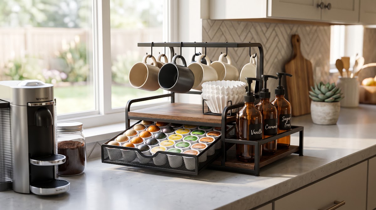 Best Coffee Station Organizers for Kitchen Counters (2026) - BEST COMPACT — IN CONTEXT