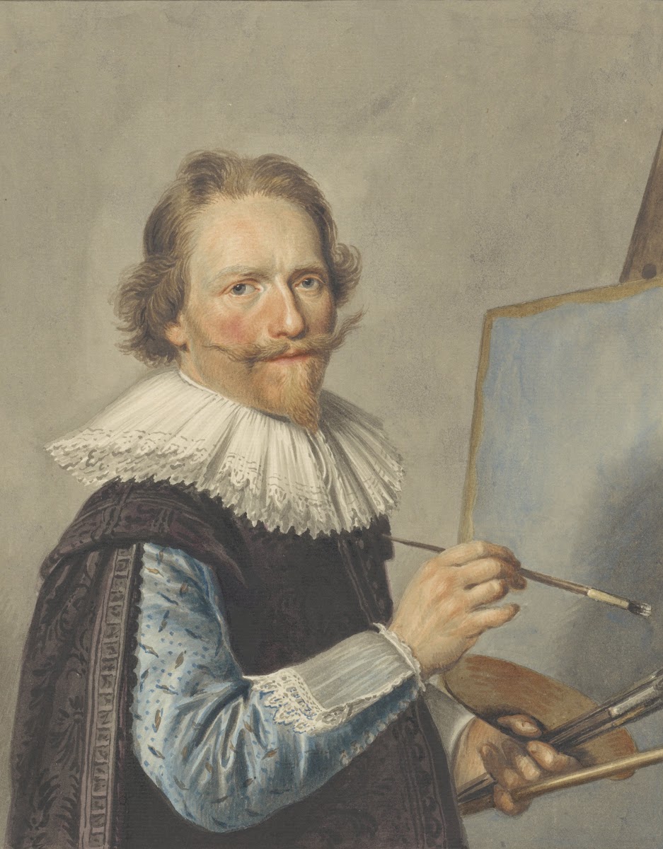 Portret Van Frederik Hendricksz Vroom Voor Zijn Schildersezel 1610   1717