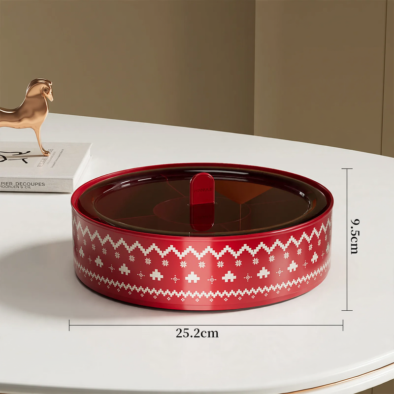 Candy bowl with lid and compartments