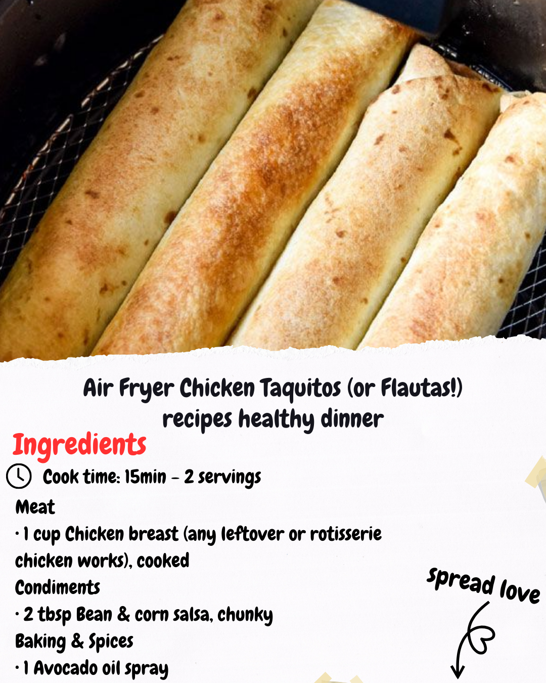 Air Fryer Chicken Taquitos (or Flautas!) recipes healthy dinner