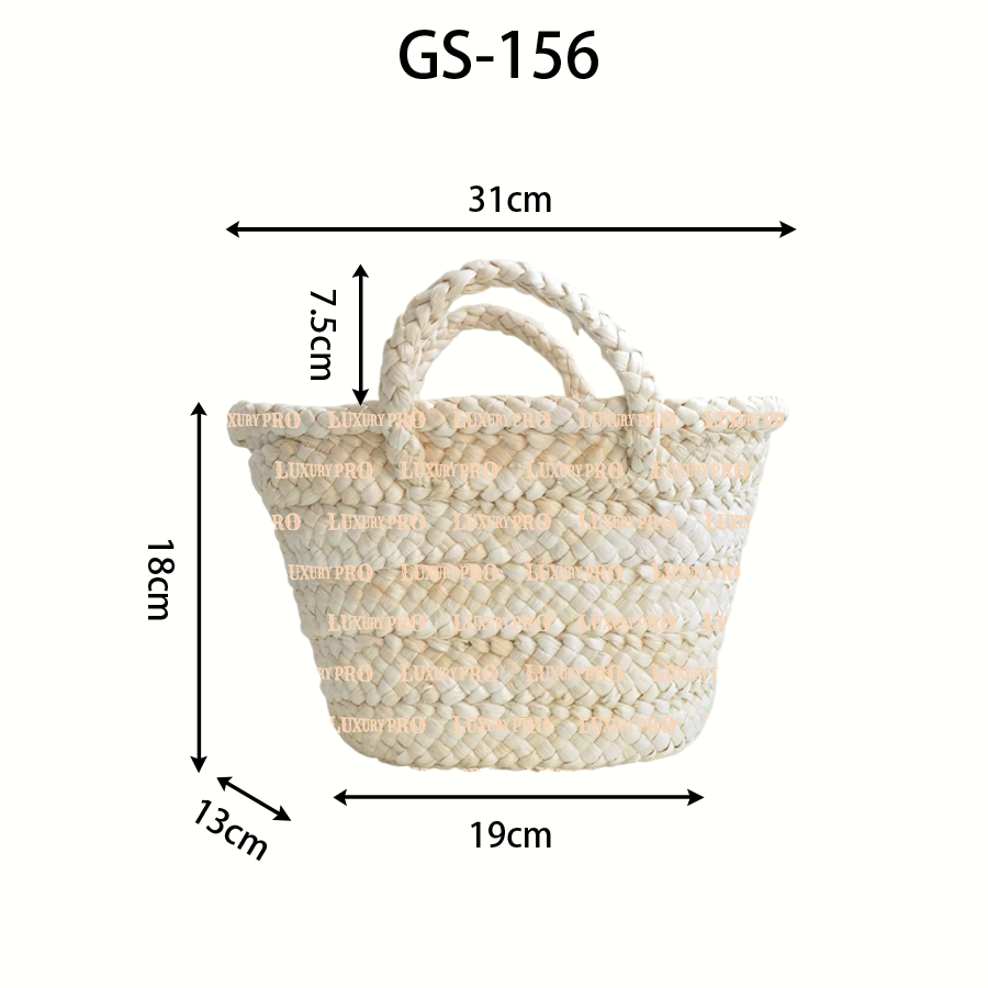 Hand-Embroidered Straw Bag - GS-600