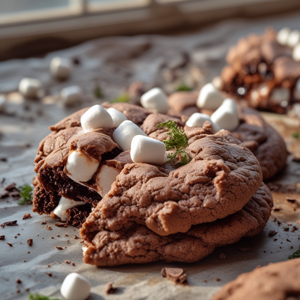 Soft Hot Cocoa Surprise Cookies With Marshmallow Centers - Easy Homemade Treat
