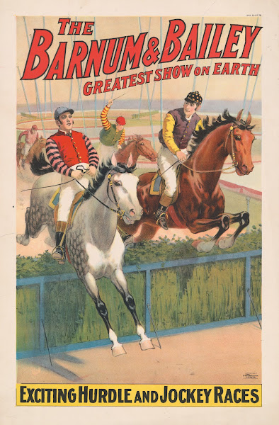 The Barnum  Bailey greatest show on earth Exciting hurdle and jockey races 1900