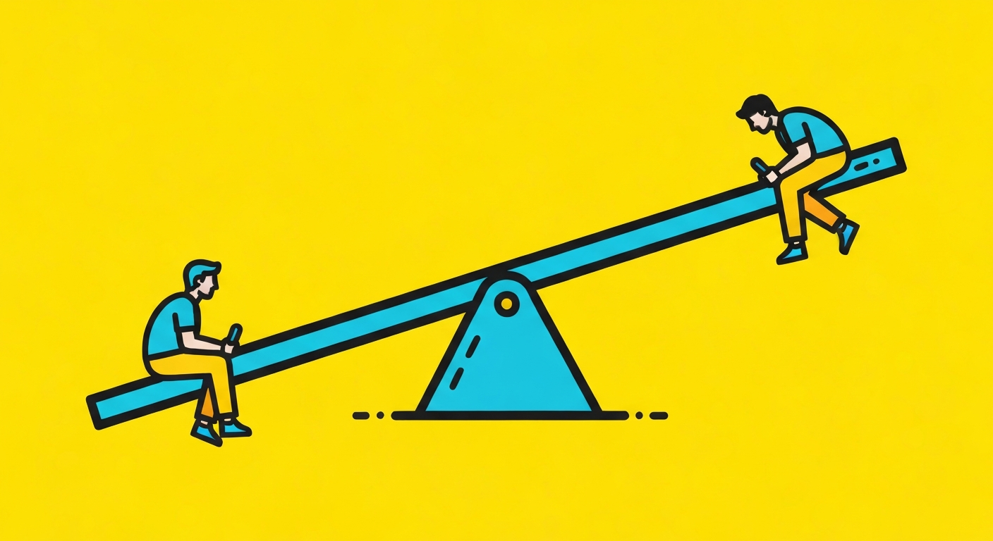 금리와 채권 가격 시소 원리 일러스트